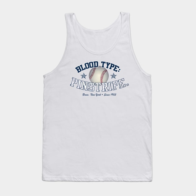 Blood Type: Pinstripe Tank Top by PopCultureShirts